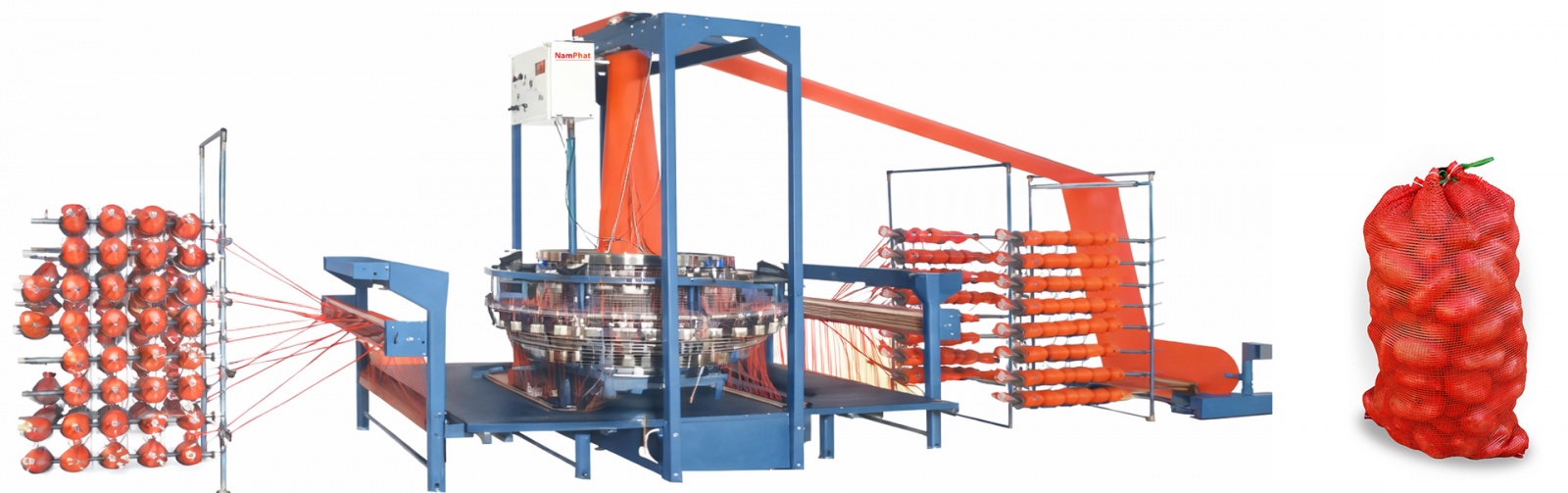 Máy sản xuất bao lưới nhà máy nam phát 