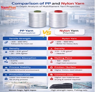 So sánh sợi PP và sợi Nylon