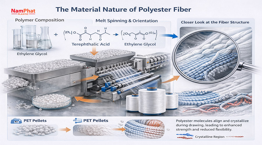 Đặc tính nổi bật của sợi polyester