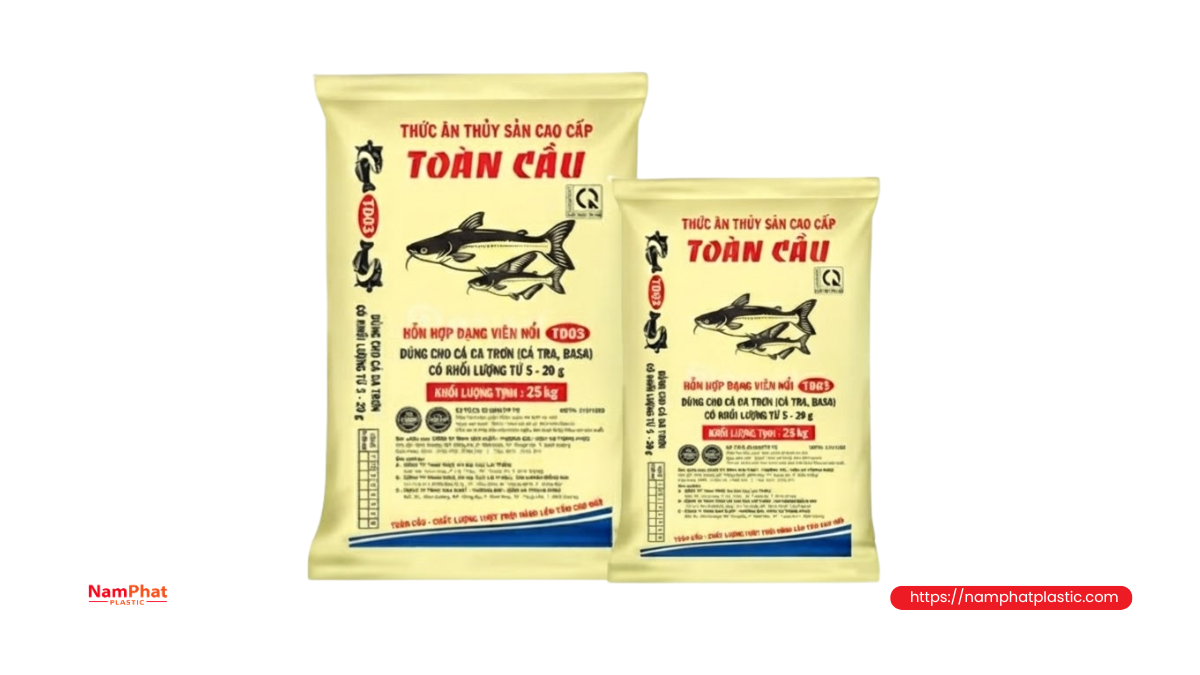 Bao bì thức ăn chăn nuôi được đóng miệng chắc chắn Bao bì thức ăn chăn nuôi được đóng miệng chắc chắn