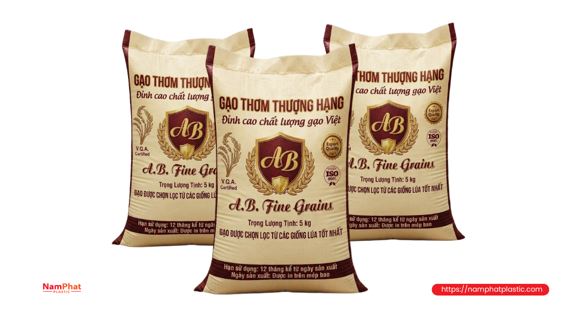 Bao PP dệt đựng gạo dùng cho doanh nghiệp sản xuất Bao PP dệt đựng gạo dùng cho doanh nghiệp sản xuất