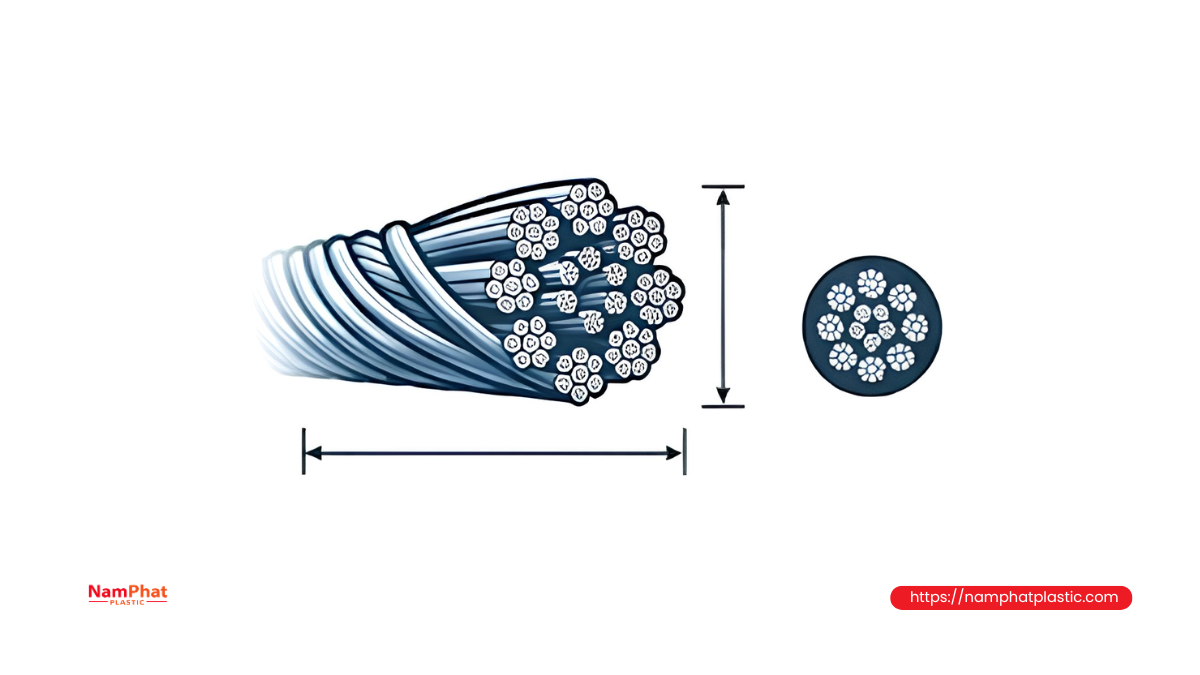 Cấu tạo chỉ PE theo số lượng sợi đơn được chập