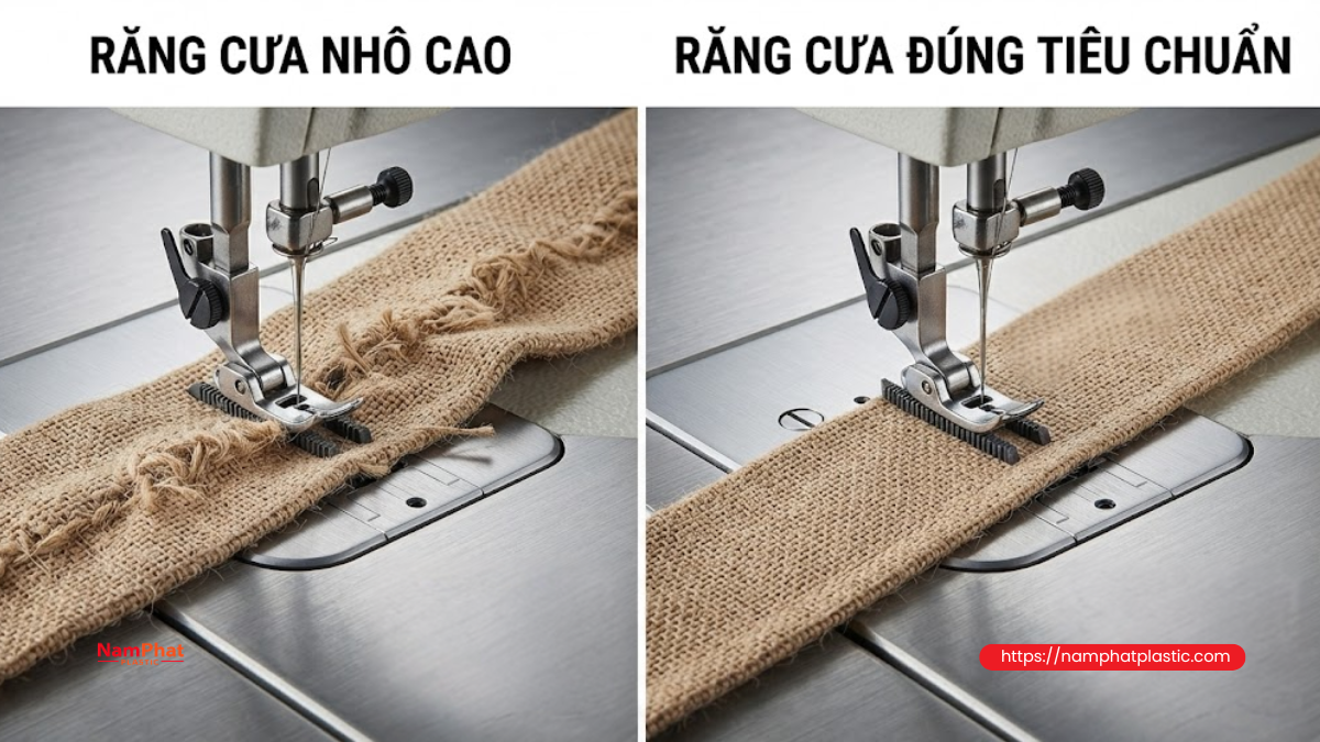 Độ cao răng cưa ảnh hưởng đến khả năng kéo bao
