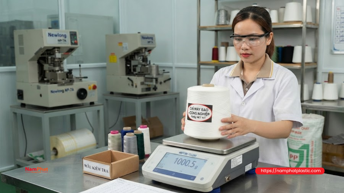Đo khối lượng chỉ may bao Đo khối lượng chỉ may bao