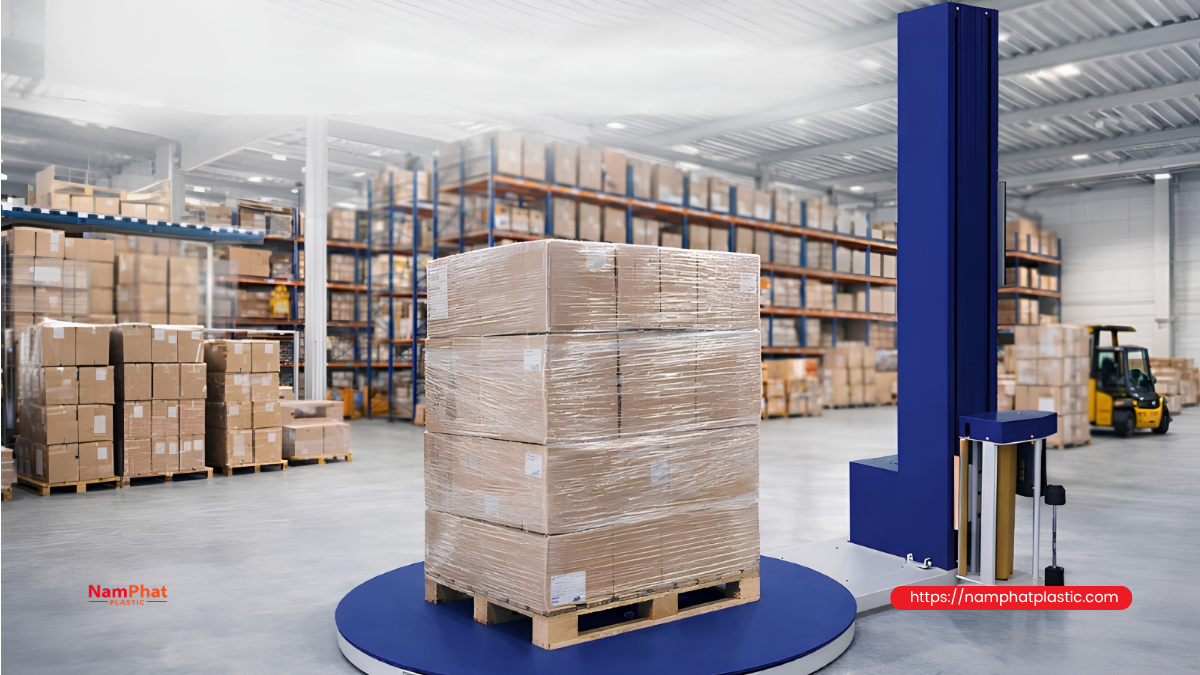 Khi nào nên dùng màng PE quấn pallet bằng máy?