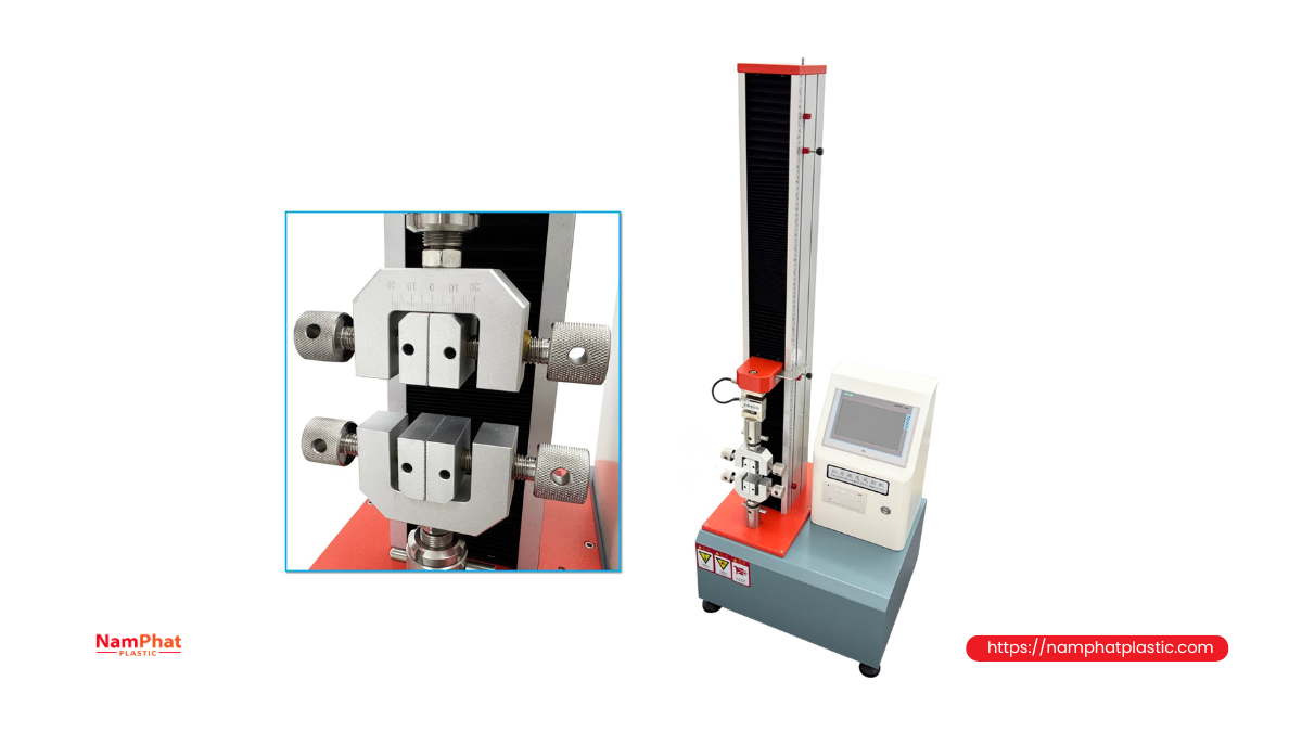 Kiểm tra Breaking force của chỉ may bao bằng máy thử kéo Kiểm tra Breaking force của chỉ may bao bằng máy thử kéo
