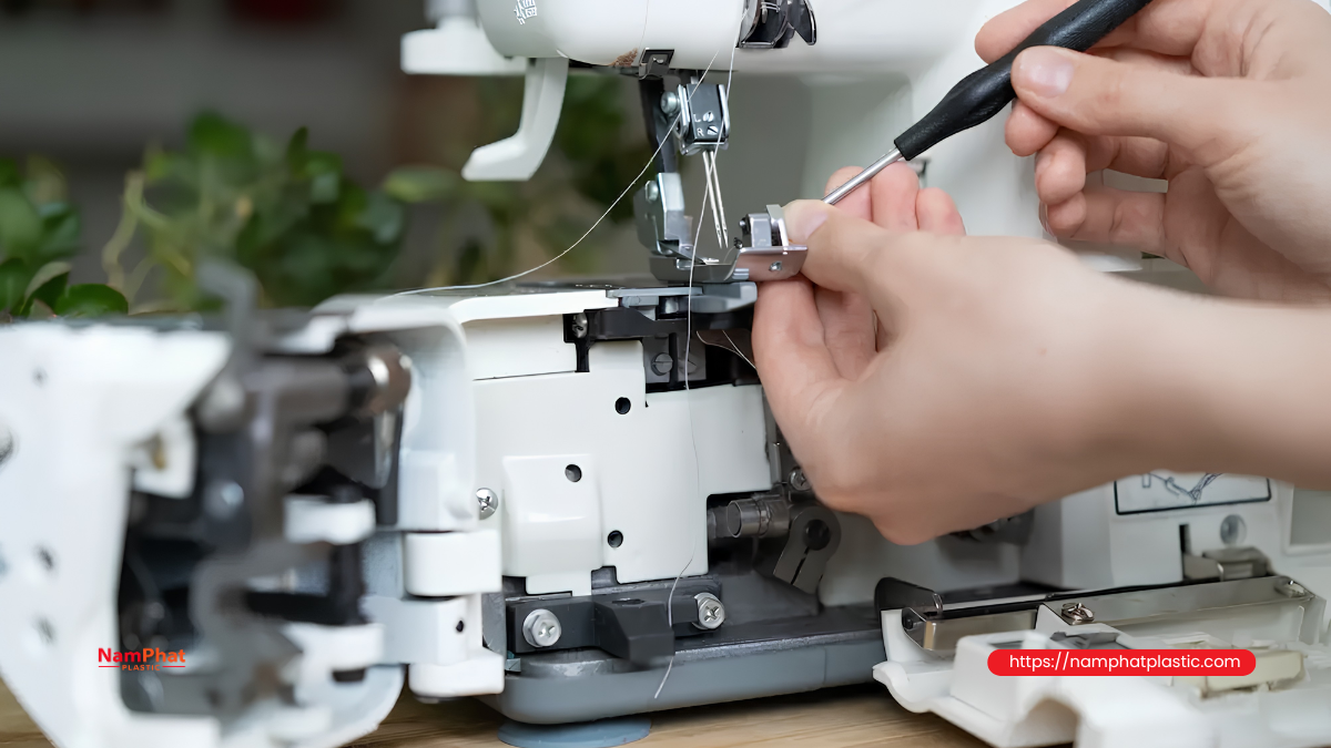 Kiểm tra và lựa chọn cỡ kim may bao tại nhà máy