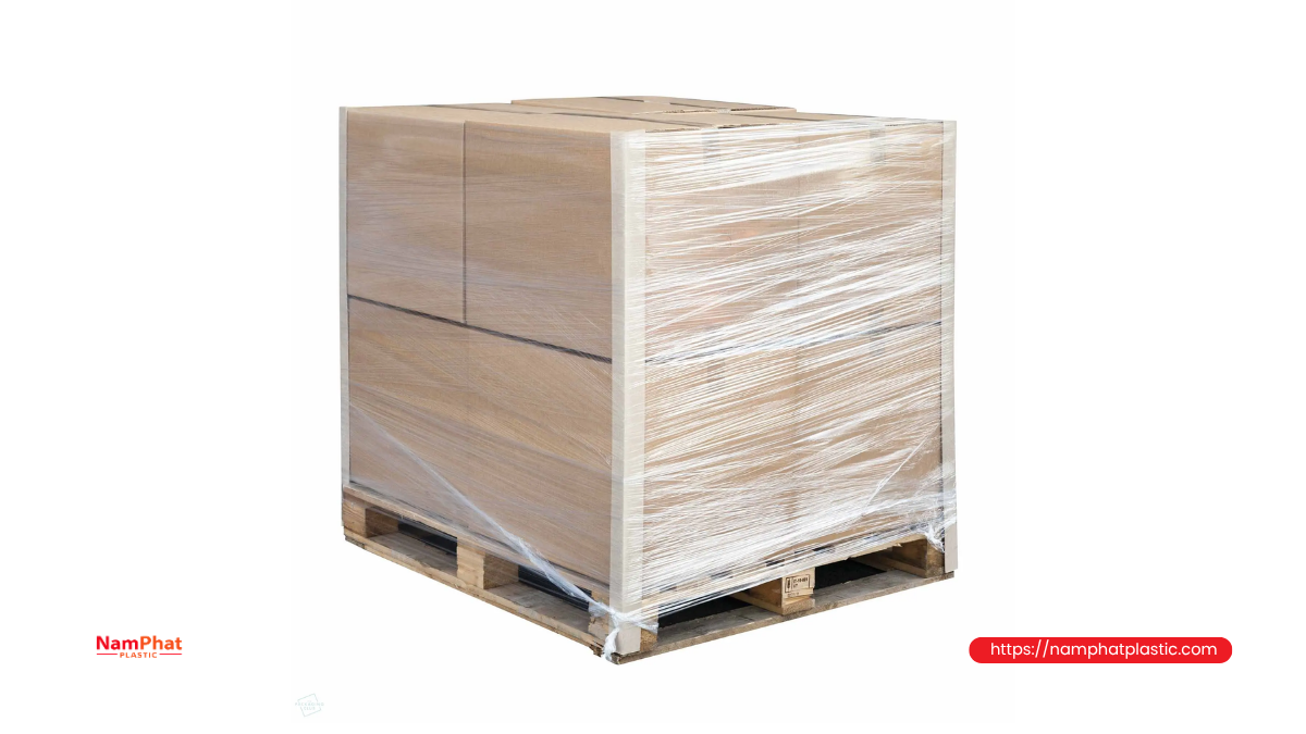 Màng LDPE mềm ôm theo hình dạng pallet hàng hóa