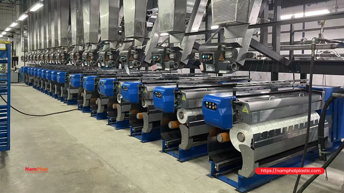 Quy trình sản xuất sợi PP multifilament từ đùn đến cuốn sợi