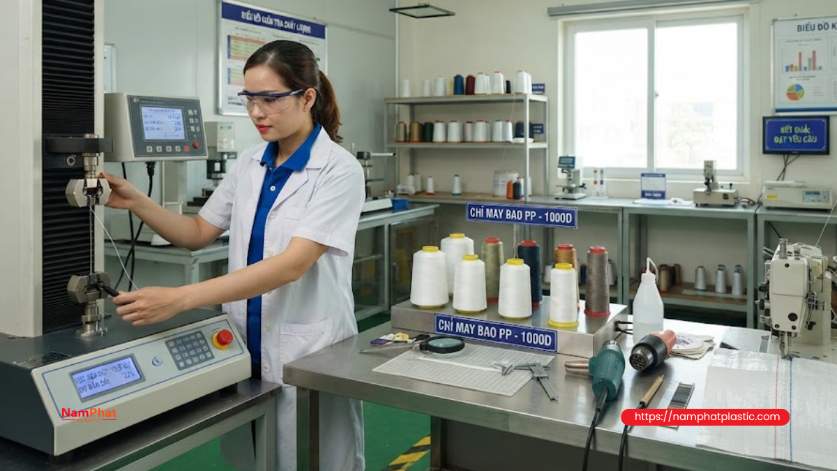 Quy trình kiểm tra và thử nghiệm chỉ may bao trước khi sản xuất Quy trình kiểm tra và thử nghiệm chỉ may bao trước khi sản xuất
