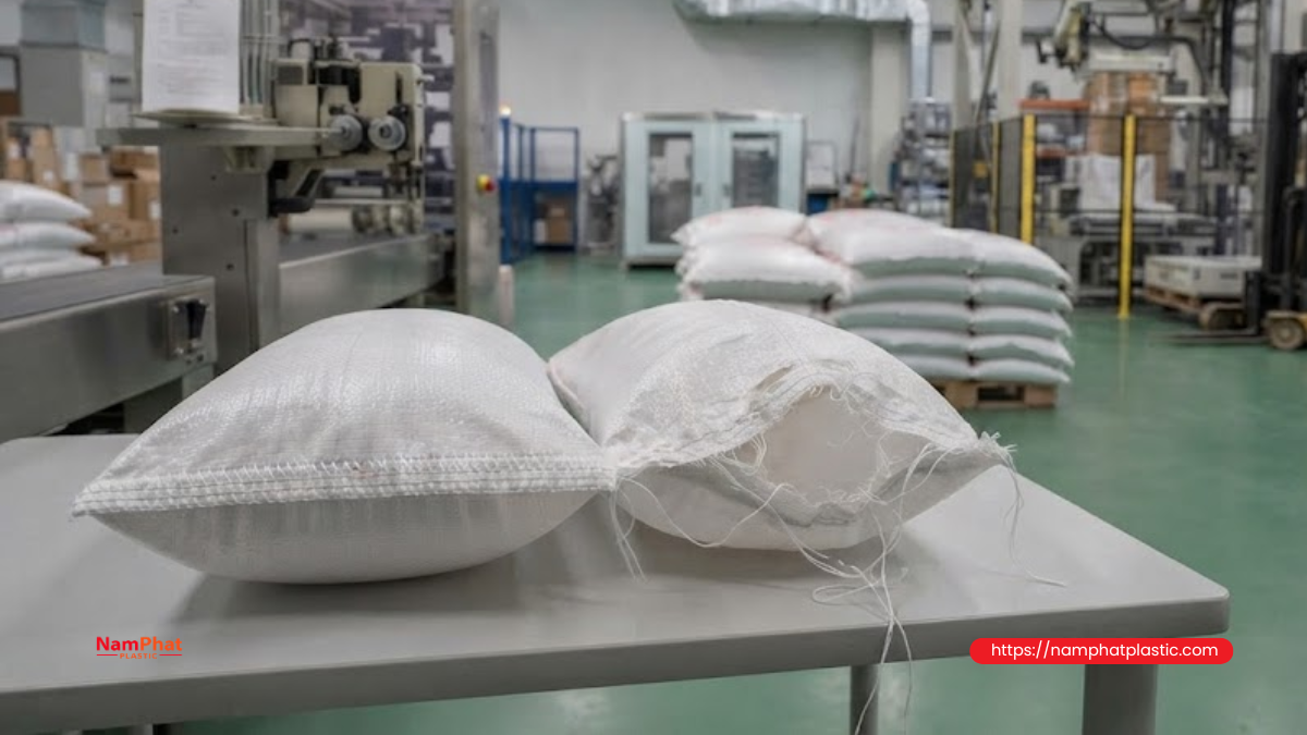 So sánh đường may đạt và đường may lỗi sau khi thay lô chỉ mới
