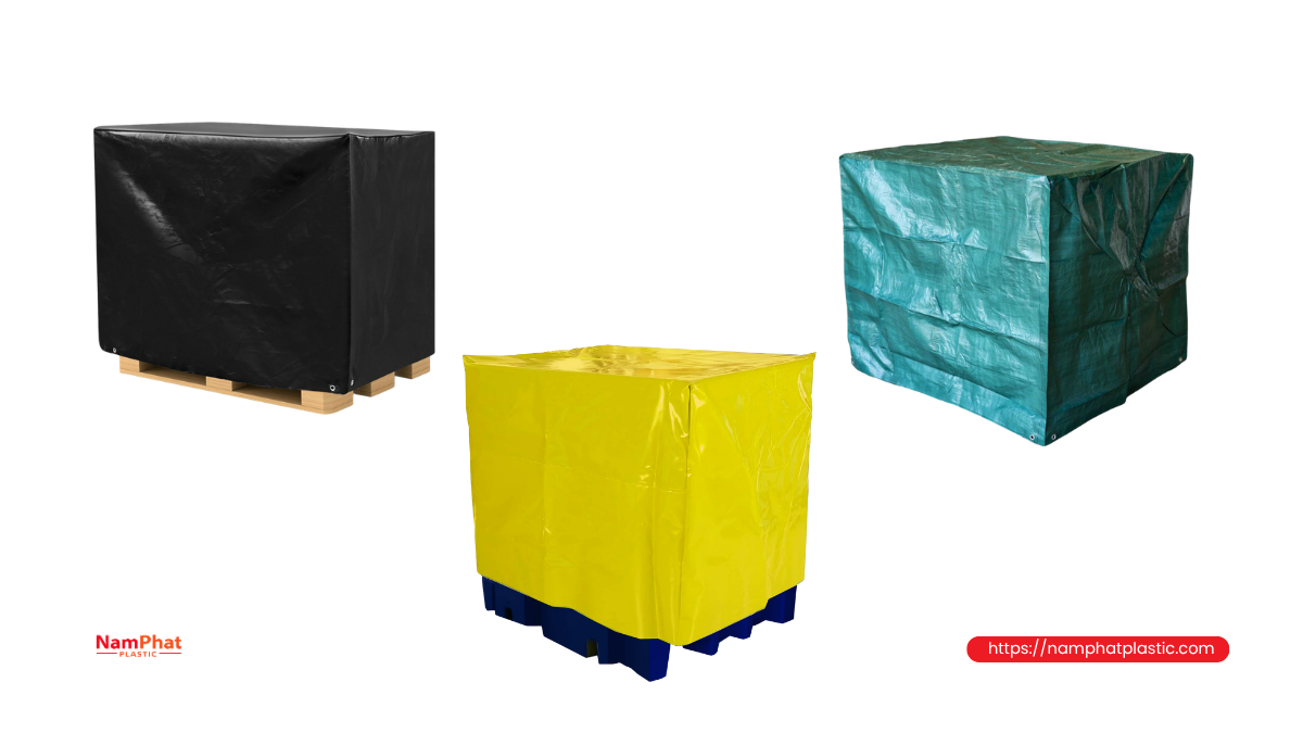 Túi trùm pallet trong suốt và túi màu